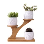 Plant Stand Flower Pots Planter Holder Bamboo Flower Pot Holder
