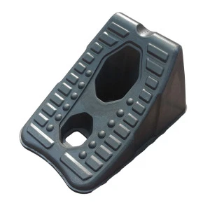Plastic High-Grip Wheel Chock with Non-slip Rubber Pad for Trailer Truck