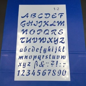 Plastic letter stencil alphabet drawing stencils