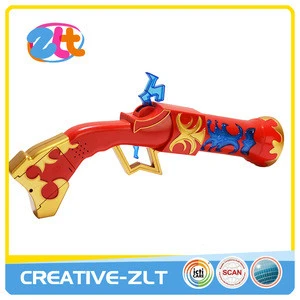 Plastic pirate electric toy gun with music