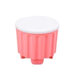 Plastic small size cartoon cute kids storage stool for bedroom / bathroom