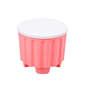 Plastic small size cartoon cute kids storage stool for bedroom / bathroom