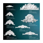 Polyurethane pu decoration veneer wall accessories ornament home interior & exterior PU moulding