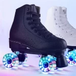 Popular Black Skate Shoes Adult Adjustable Double Row Roller Quad Skates Wholesale For Men Women