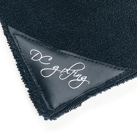 Portable microfiber terry golf ball cleaning towel, perfect size for pocket