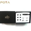 POYA Jewelry Fashion Cufflinks Set with Box,Cufflinks ,Stud and Tie Clips For Man