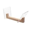 Premium Design Solid Wood with Crystal Clear Acrylic Holder Desk Organizer