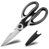 Premium Stainless Steel Kitchen Shears with Sharp Blade and Non-slip Handle Multi Purpose Kitchen Scissors for Chicken Fish Meat