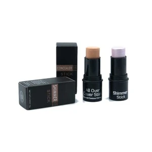 Private custom logo shimmer stick concealer base contour and highlight stick silhouette highlights makeup stick