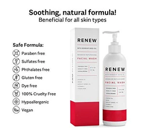 Private Label Face Wash with Rosehip Oil Organic All Natural Vitamin C Facial Cleanser