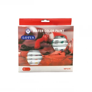 Professional art supplies custom brand 18 colors 12ml kids watercolor paint set