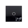 Professional manufacturing black glass panel touch wall light switch tempered glass panel