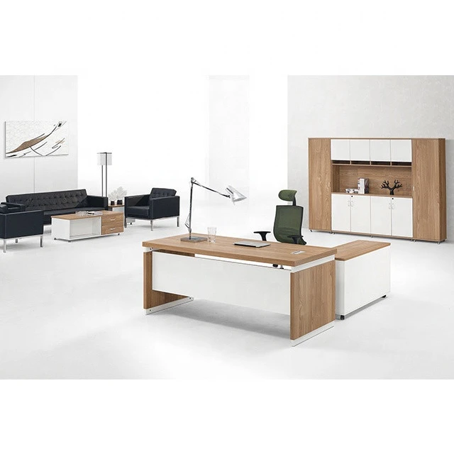 Professional Office Furniture Half Round European Style Semi Circle 100% MDF Executive Office Desk