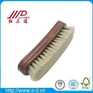 professional top quality horse hair wood shoe brush best shoe care product