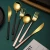 Import Promotion Eco Gold Restaurant Cutlery Set Food Grade Stainless Steel Flatware with Spoons Forks Knives Wedding Party Gift from China