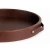Import PU Leather Round Serving Tray Coffee Tray Decorative Tray with Handles for Home Or Office from China