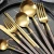 Import PVD Titanium plated gold spoons, gold flatware, gold cutlery from China