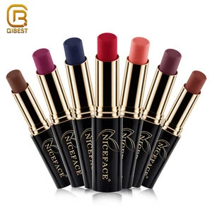 Qibest Brand Hot Selling Gold Collagen Matte Lipstick