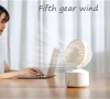 Qiwan Patent Design OEM Logo Tabletop USB and Battery Spray Humidifier Fan