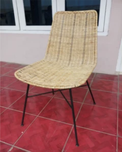Rattan woven slimit Metal chair side chair home living cafe and bar