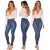 Import Ready to Ship Wholesale Lady Fashion button fly denim skinny slim trousers women high waisted jeans from China