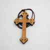 Religions Catholic Crosses Wooden Beads Wooden Rosary Necklace Mixture Retro Cross Wooden Pendants Necklaces