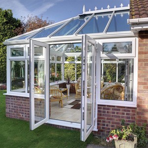 Residential garden outdoor glass room with aluminum frame structure design