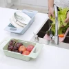 Retractable adjustment kitchen drain dish rack plastic multifunctional vegetable fruit washing drain basket