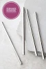 Reusable stainless steel drinking straws (tested stainless steel)