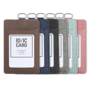 Rfid Fashion PU Leather New Product Business ID Card Holder No Minimum Holder