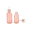 Rose Gold Glass Bottles With Dropper 60ml 20ml Glass Bottle 5/10/30/50 Ml Essential Oil Pink Amber Serum Glass Dropper Bottle