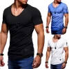 Round Collar Short Sleeve Slim Basic T-shirt