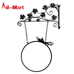 Round Led Rotating Led Light Box  wrought iron Forming Lightbox Double Side Sided Outdoor Advertising Light Box