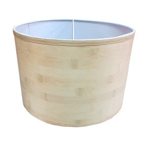 Rural style lamp one piece lighting design cylindrical bamboo lamp shade
