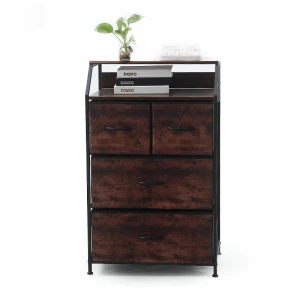 Rustic Style Amazon Hot Sale American Style Metal Storage Cabinet 3 Drawers Tower Home Chest