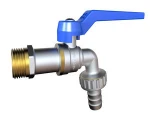 S2301B brass nickel plated 1/2"*3/4" BSP  thread aluminium handle bibcock
