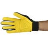 Safety Gloves / Mechanics Gloves Made of Cow Grain Leather palm, back spandex with strap in different sizes