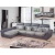 Import salas and living room furniture sets modern l shaped sofa suade fabric animal print chesterfield luxury upholstery from China