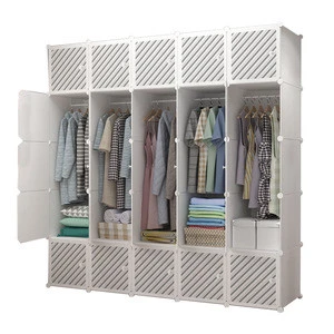 Save Space Portable Wardrobe Storage Closet, Pattern Design Assemble Foldable Wardrobe
