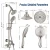 Import SB24215601 Manufacture Classic Movable Support Handheld Shower Rain Bathroom Luxury Shower Set with Slide Bar 304 from China