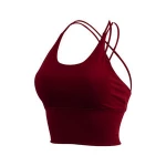 Sexy Breathable plus size fitness wear Padded sports bra yoga Cross straps vest Fitness Sports custom sportswear Yoga sports Bra