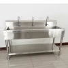 shandong production Restaurant Use Stainless Steel Hand Wash Sink Cabinet with under shelf
