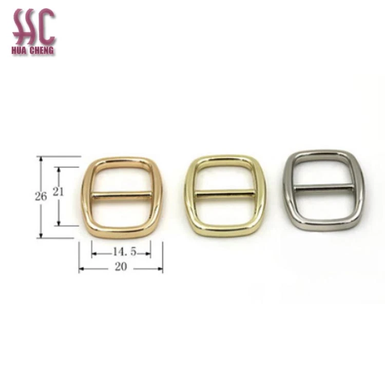 Shiny gold color zinc alloy material 14.5mm small size fashion design bag hardware accessory metal adjuster