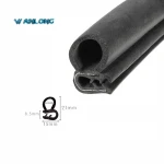 Side bulb push-on seal combined door edge seal edge trim rubber strip edge guard protector strip