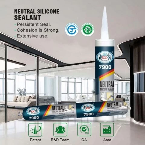 Silicone Sealant Construction In 300Ml Cartridge Rubber To Aluminum Glue