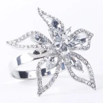 Silver Napkin Rings Christmas SnowFlakes Table Napkin Rings