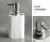 Import Simple Style Resin Bathroom 5 pieces Set White Marble Accessories for Home or Hotel from China