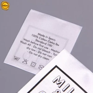 Sinicline Custom Washing Instruction Print Care Label for T-Shirt