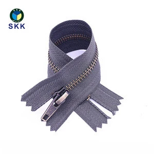SKK - metal antique brass zippers with slider