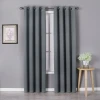 Slate gray blackout curtain heavy weight wrinkle free stop the light glaring simple designed hospital curtain